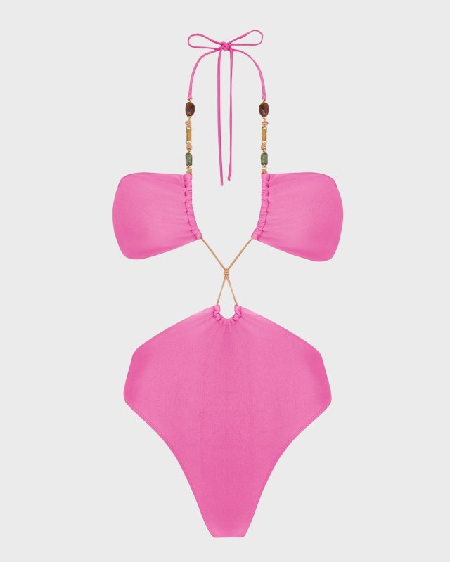 Solid Kaia Gi Brazilian One-Piece Swimsuit