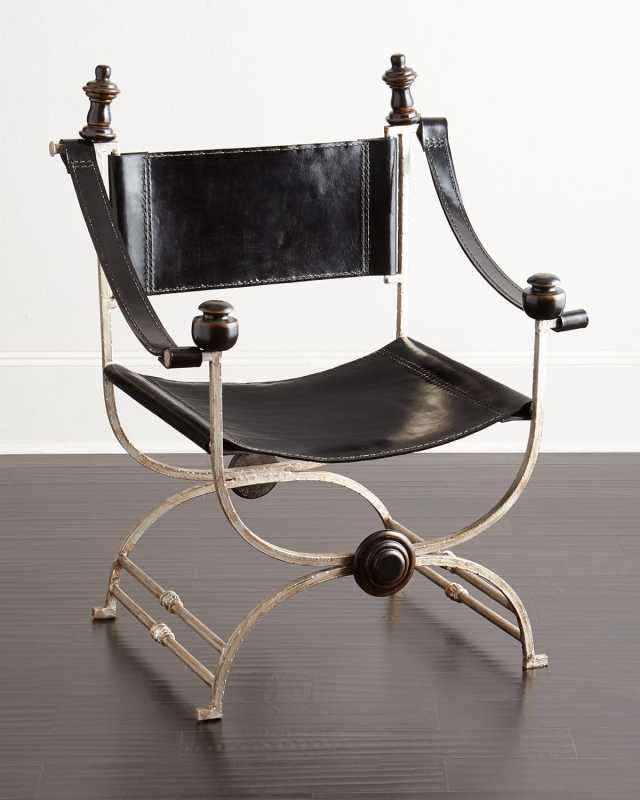 Martina Ebony Leather Chair