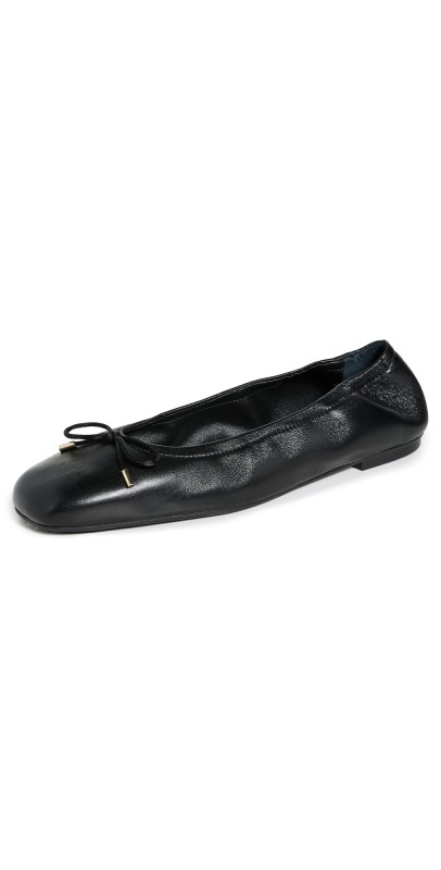 Stuart Weitzman Bardot Bow Flats Black