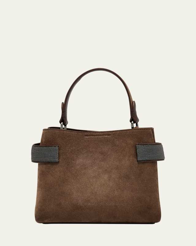 Essence Mini Monili Velour Top-Handle Bag