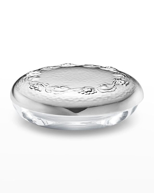 Grape Small Sterling Silver & Crystal Box 394