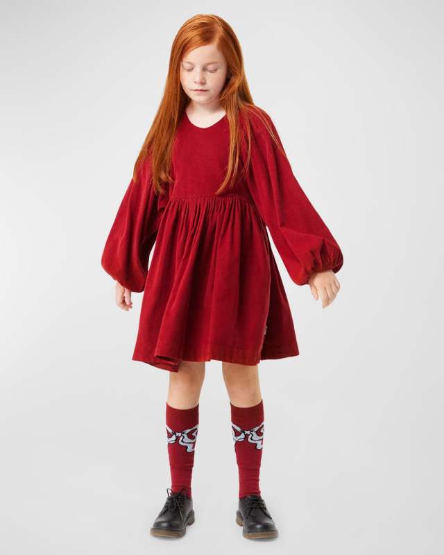 Girl's Caiosi Dress W/ Puff Sleeves, Size 3T-6