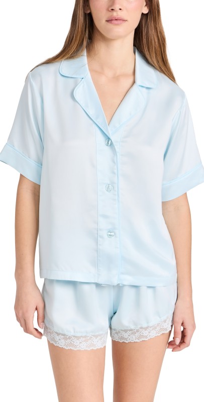 Flora Nikrooz Selena Shorts PJ Set Light Blue