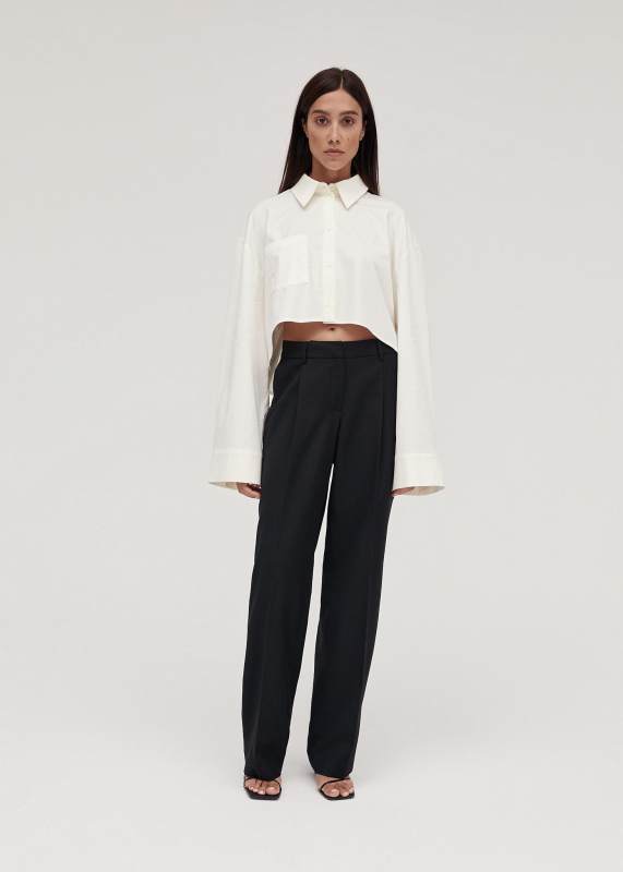 BAZILIKA Oversized cropped shirt