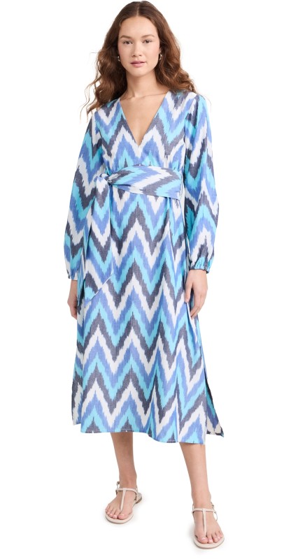 Guadalupe Design Atira Ikat Dress Blue