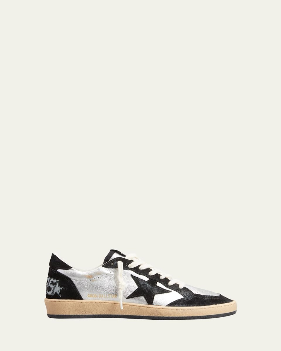 Ballstar Mixed Leather Low-Top Sneakers