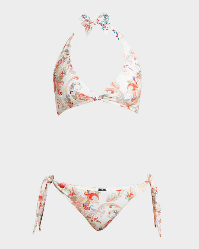 Paisley Printed Two-Piece Swimsuit