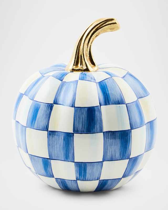 Royal Check Mini Pumpkin, 8.4"