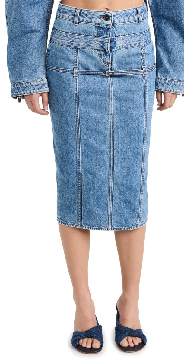 Jacquemus La Jupe De Nimes Criollo Skirt Light Blue/Tabac