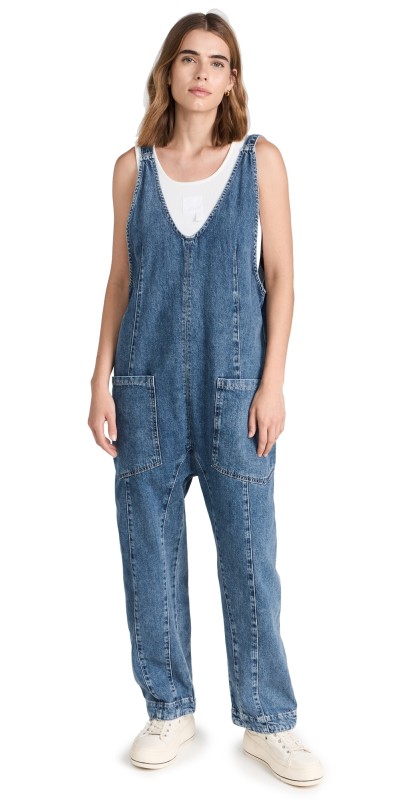 Free People High Roller Jumpsuit Sapphire Blue