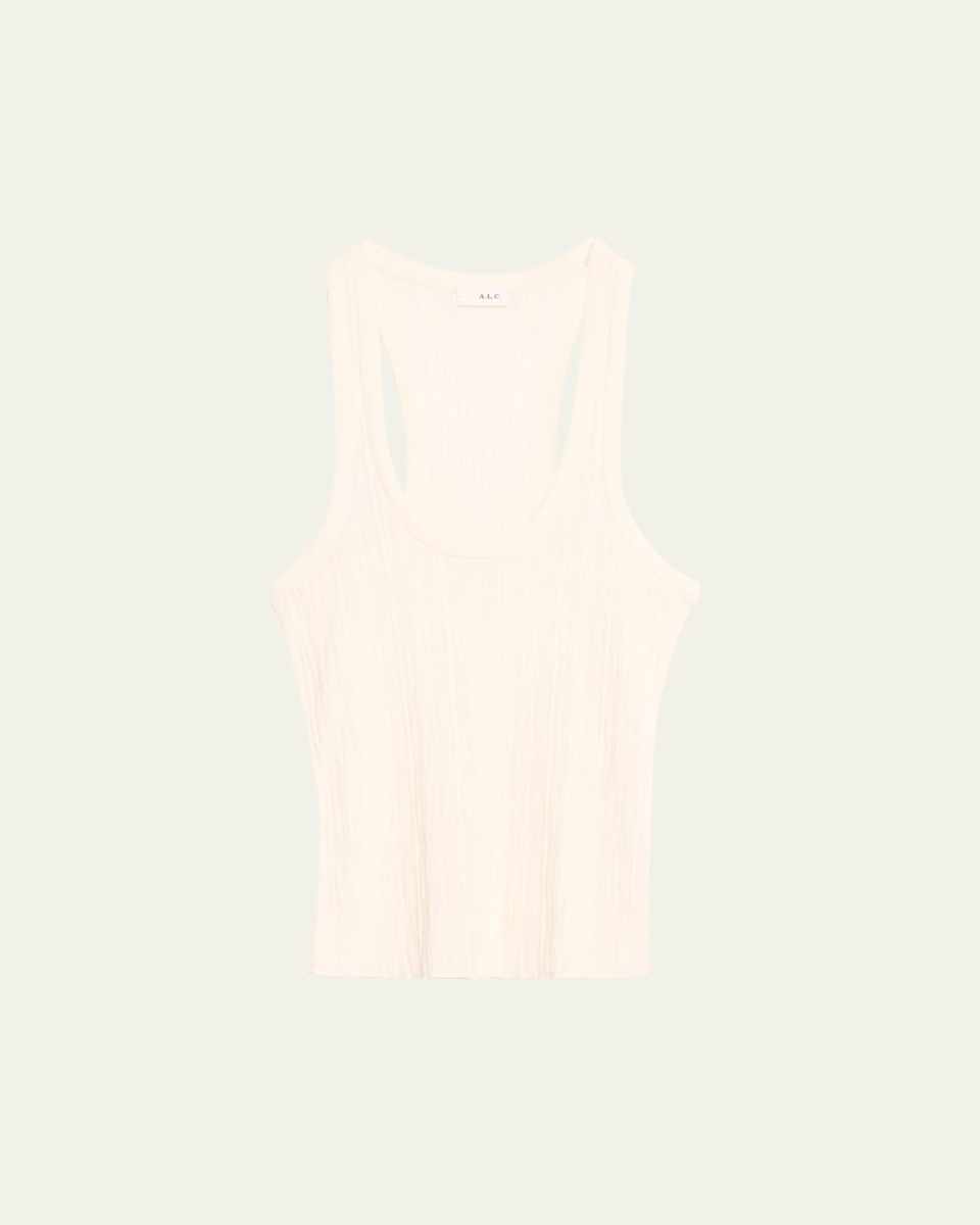 Iris Striped Scoop-Neck Tank Top