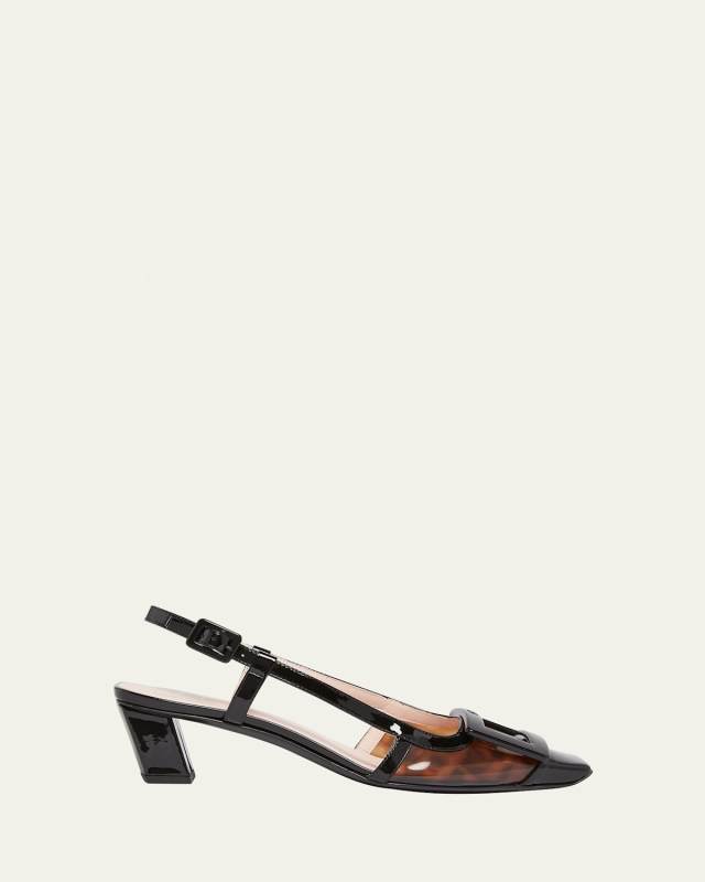 Belle Vivier Tortoiseshell Slingback Pumps