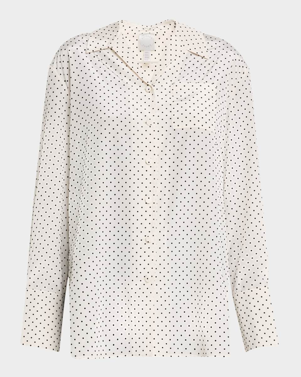 Thelma Polka-Dot Button-Down Shirt