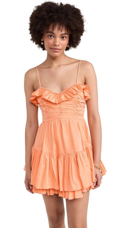 LoveShackFancy Linny Dress Tangerine