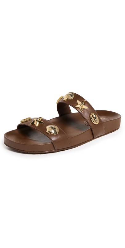 Larroudé Madison Slides Brown