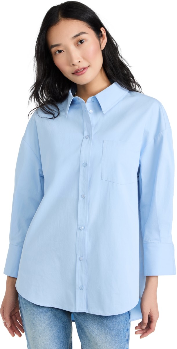 ANINE BING Mika Shirt - Blue Blue