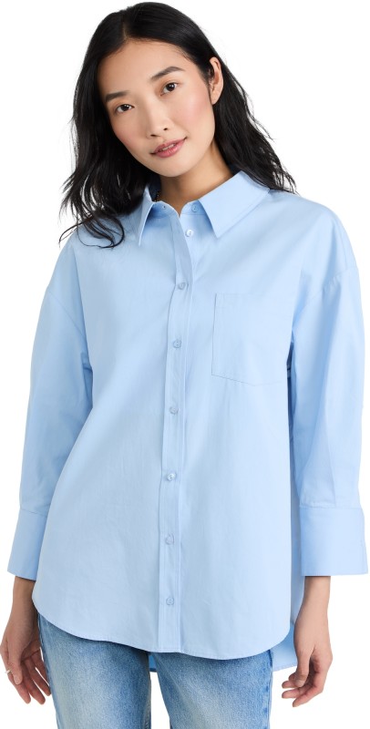 ANINE BING Mika Shirt - Blue Blue