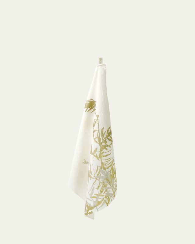 Leccino on Natural Linen Tea Towel