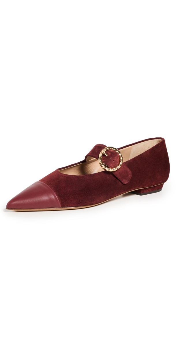 Ulla Johnson Kiki Flats Dark Red