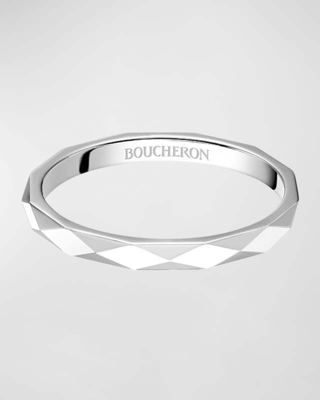 Facette Platinum Small Band Ring