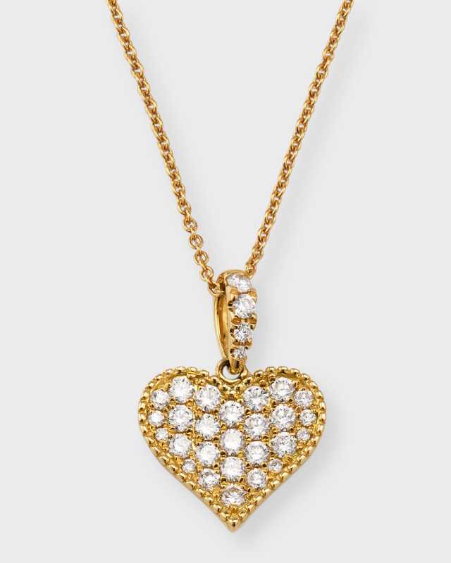 Talisman 18K Yellow Gold Diamond Heart Necklace