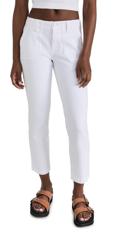 PAIGE Mayslie Straight Ankle Jeans Crisp White