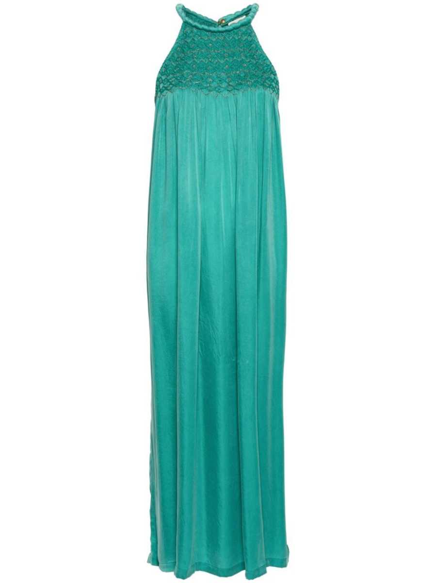 embroidered-motif maxi dress