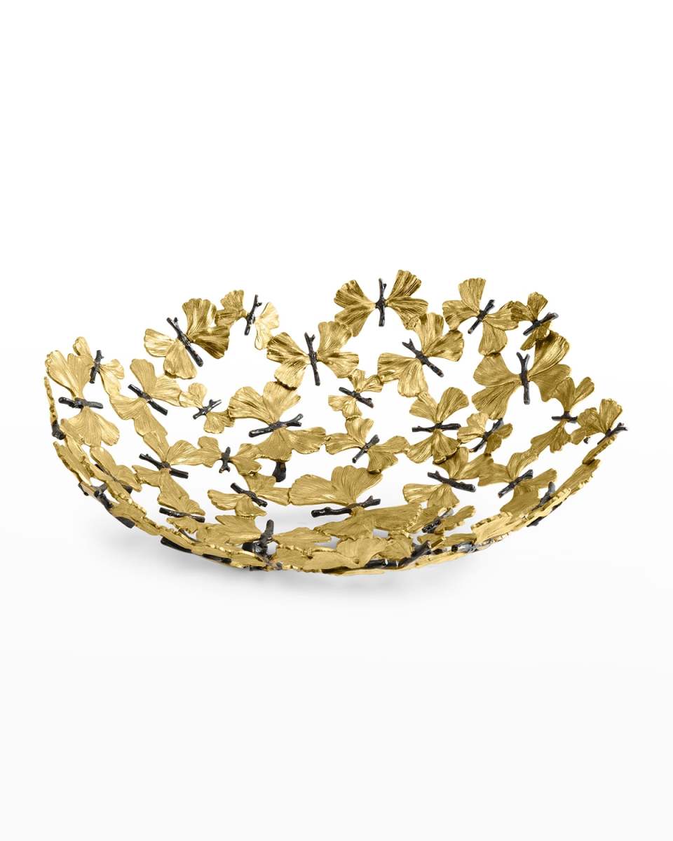 Butterfly Ginkgo Centerpiece Bowl