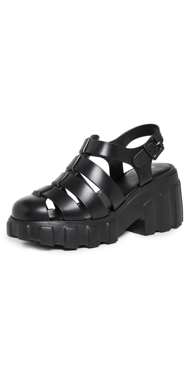 Melissa Meagan Fisherman Sandals Black