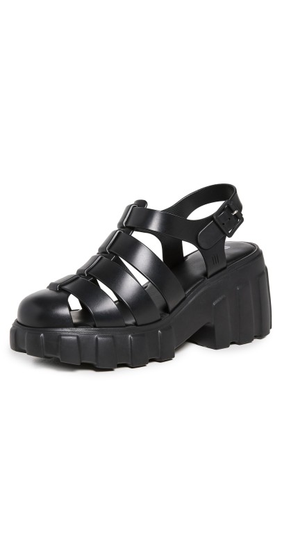 Melissa Meagan Fisherman Sandals Black