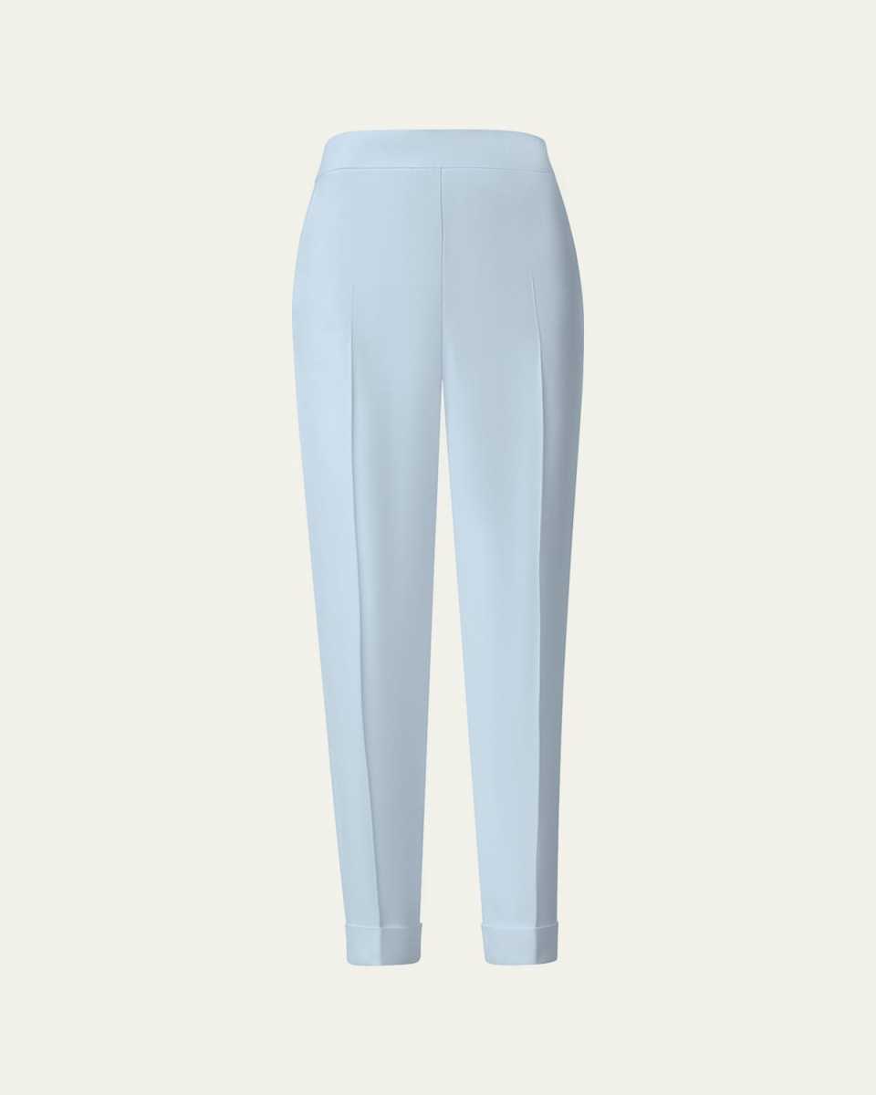 Chris Conical-Leg Crepe Pants