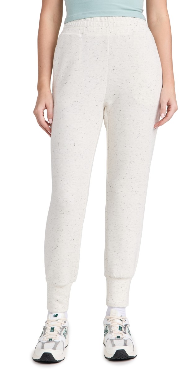 Varley The Slim Cuff Pants Ivory Marl Fleck