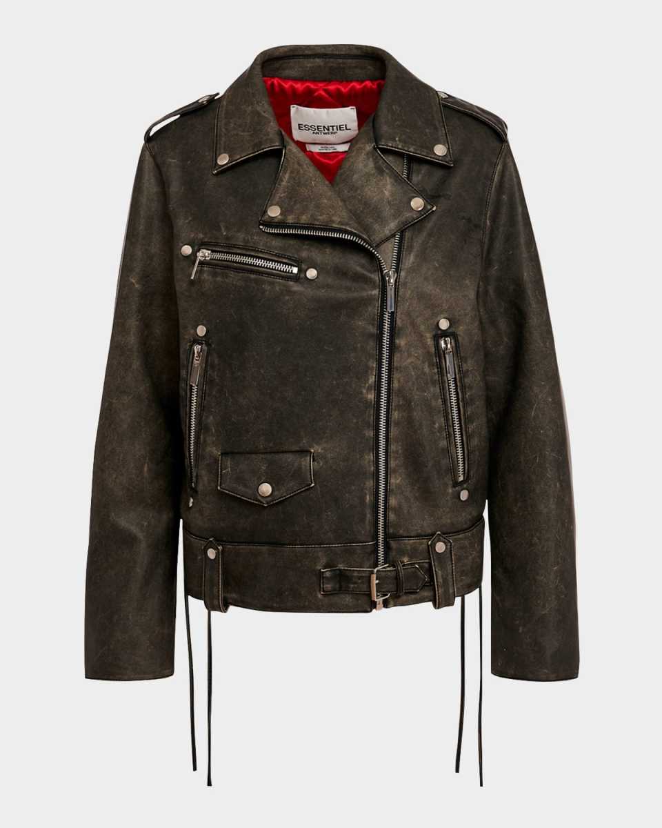 Groovy Faux Leather Biker Jacket