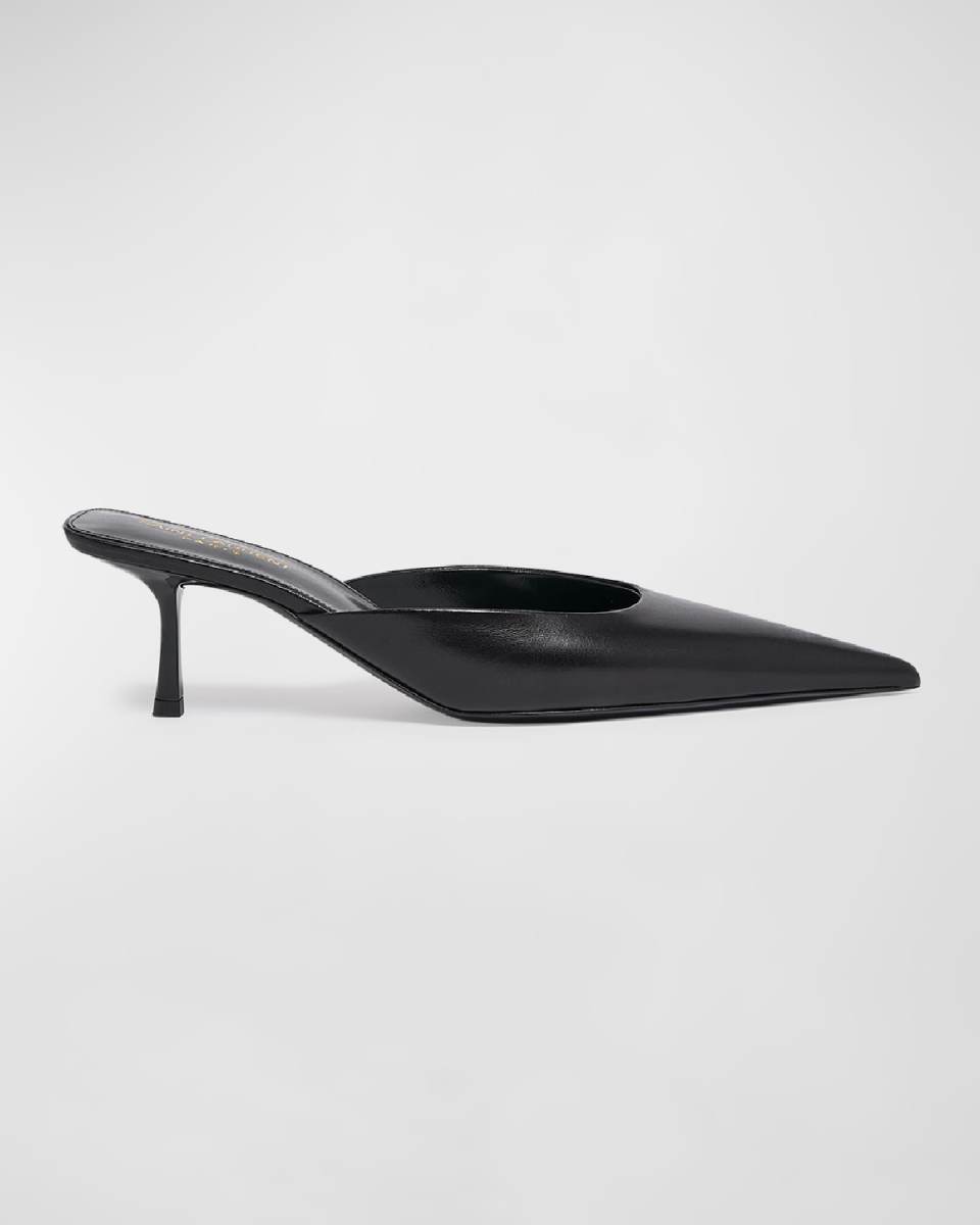 Barbara Leather Mule Pumps