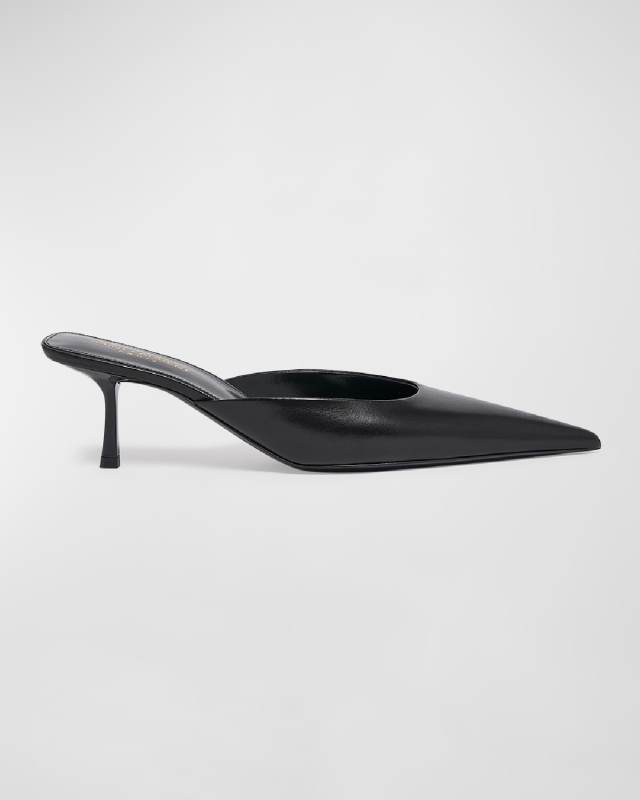 Barbara Leather Mule Pumps