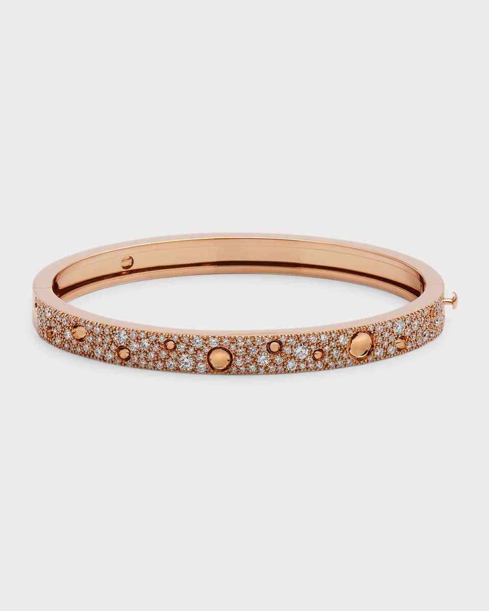 Pois Moi Luna 18k Rose Gold Diamond Bangle Bracelet