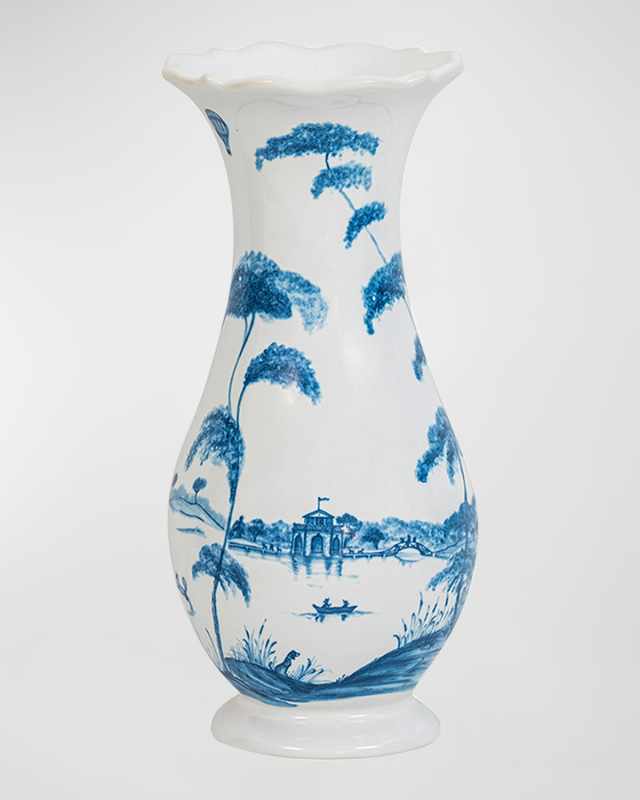Country Estate 9" Vase - Delft Blue