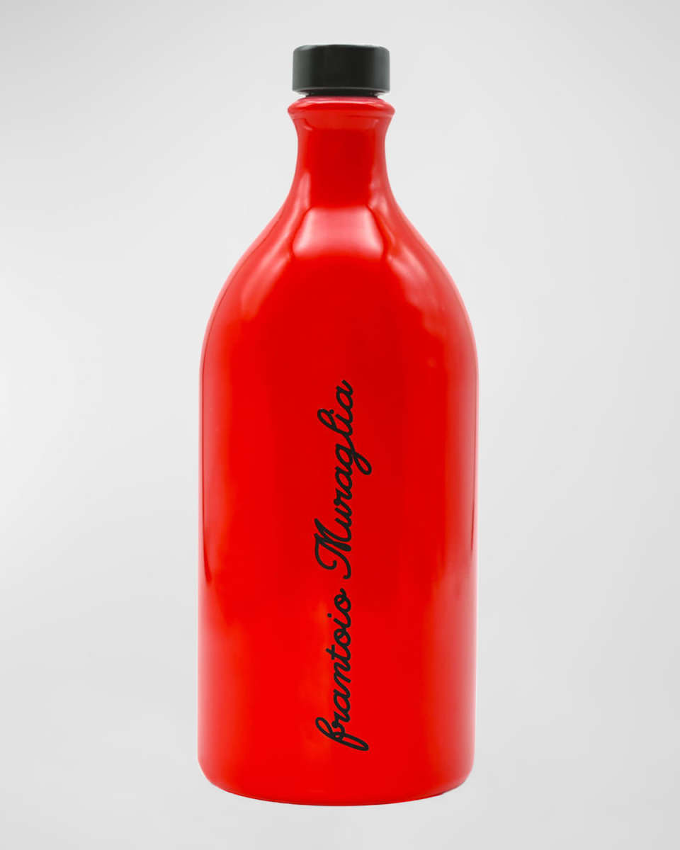Extra Virgin Olive Oil in Polished Red Glass, 17 oz.