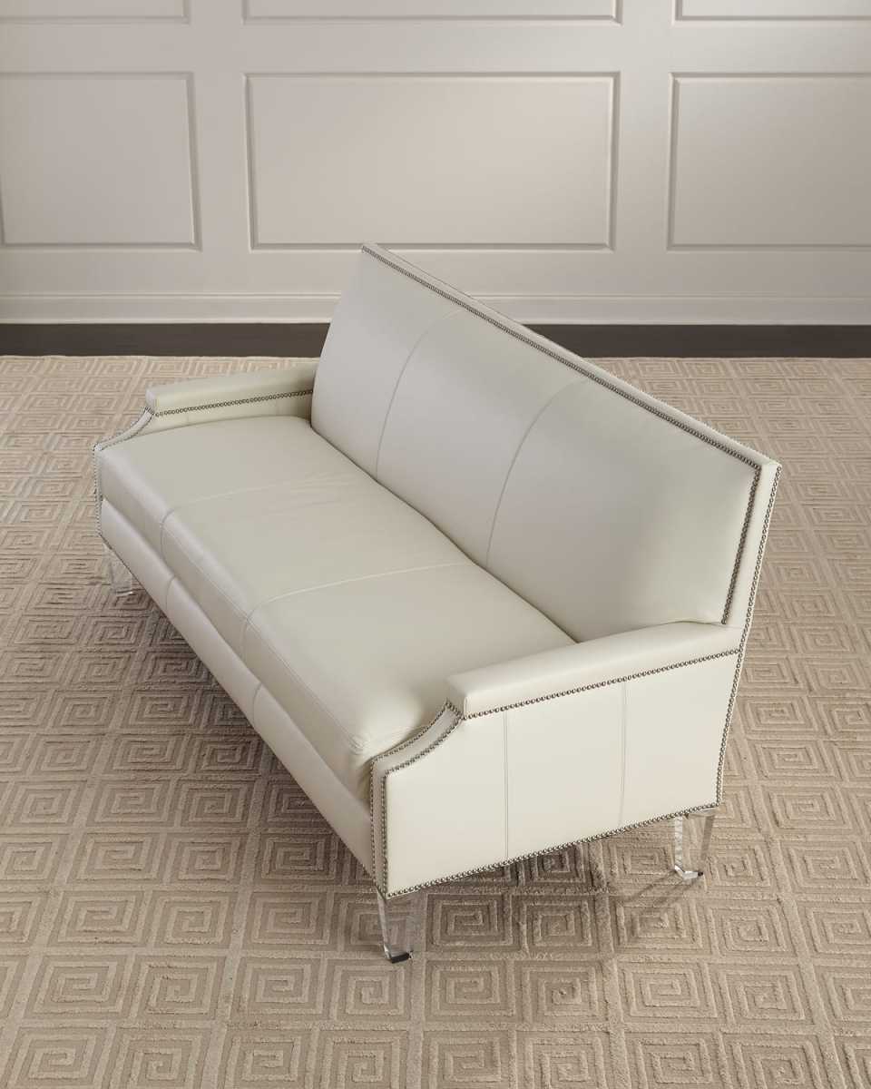 Cannon Leather Sofa, 8