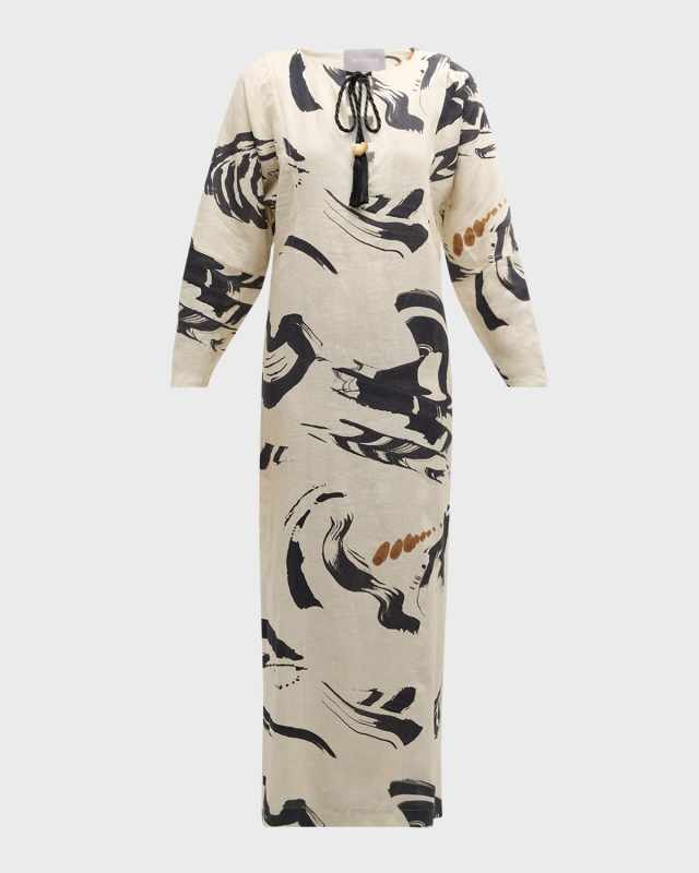 Sunzal Linen Maxi Dress