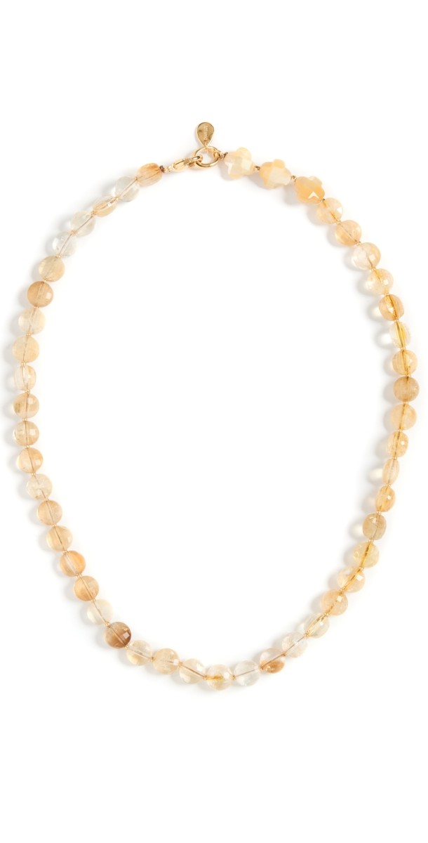 Chan Luu Citrine and Mother of Pearl Clovers Necklace Citrine