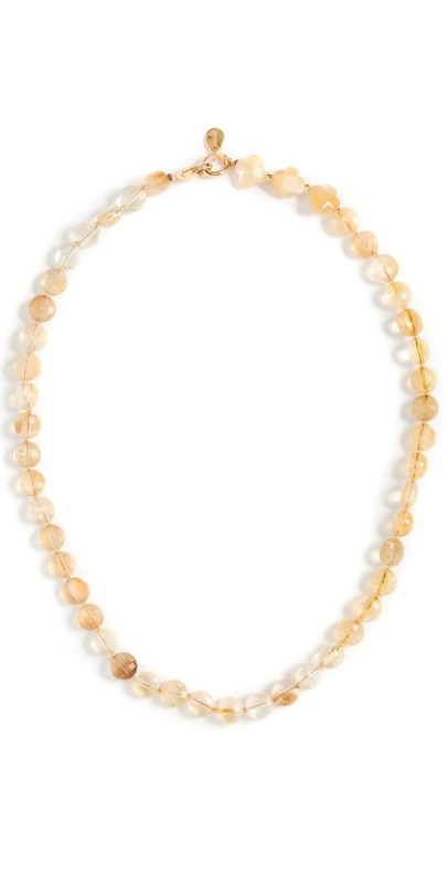 Chan Luu Citrine and Mother of Pearl Clovers Necklace Citrine