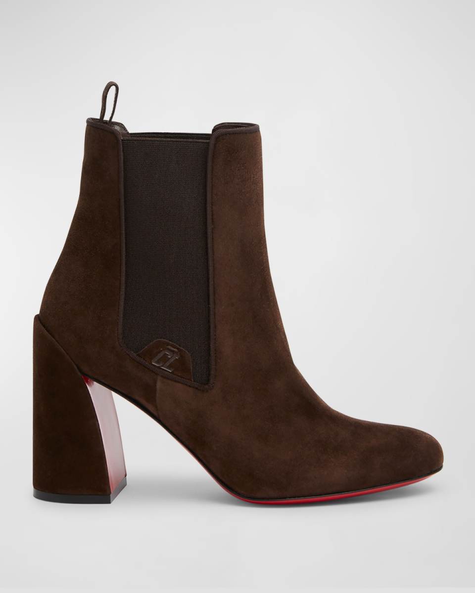 Turelastic Suede Red Sole Ankle Booties