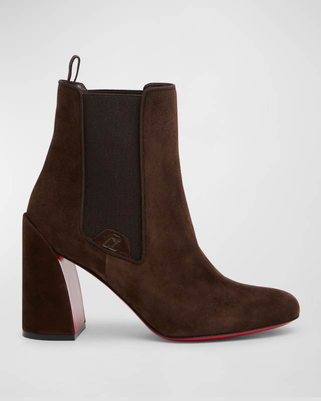 Turelastic Suede Red Sole Ankle Booties