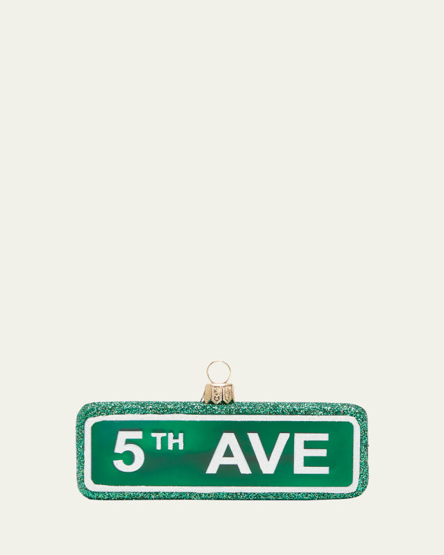 5Th Ave Sign Christmas Ornament