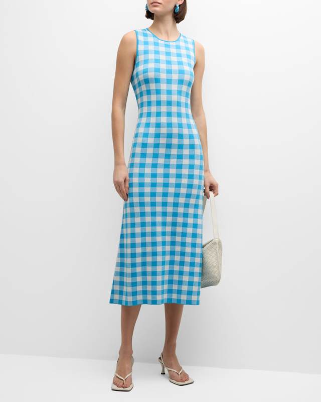 Axon Sleeveless Striped Midi Dress
