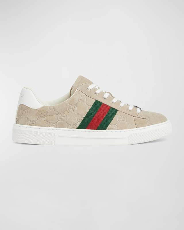 Ace Web GG Suede Low-Top Sneakers