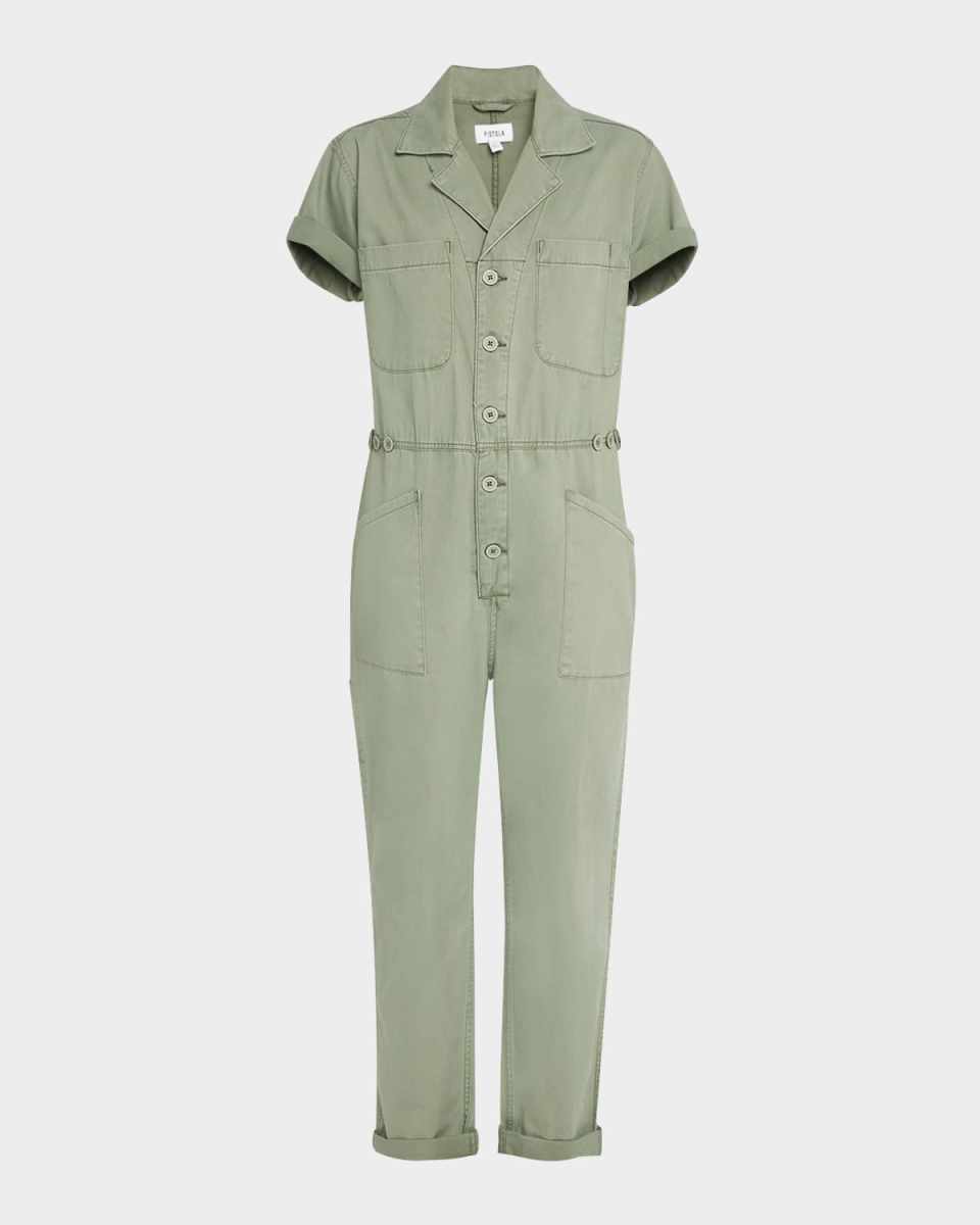 Grover Button-Front Utility Jumpsuit