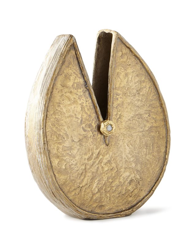 Silver and Gold Enameled Vase I