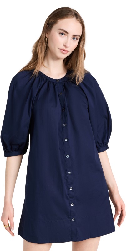 STAUD Mini Vincent Dress Navy